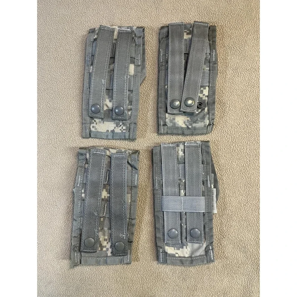 Set of 4 MOLLE Triple Magazine Pouch‎ Dump Pouch Army Digital Camo